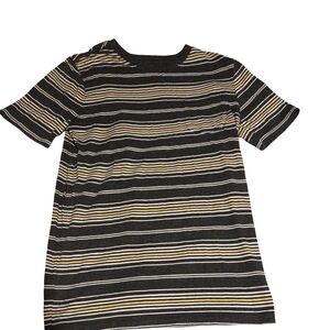 Cat & Jack Black and White Striped Men's Shirt